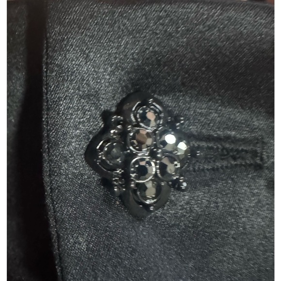 ST JOHN Evening Collection black dress sparkly professional belted women’s 2 NWT - Picture 17 of 17